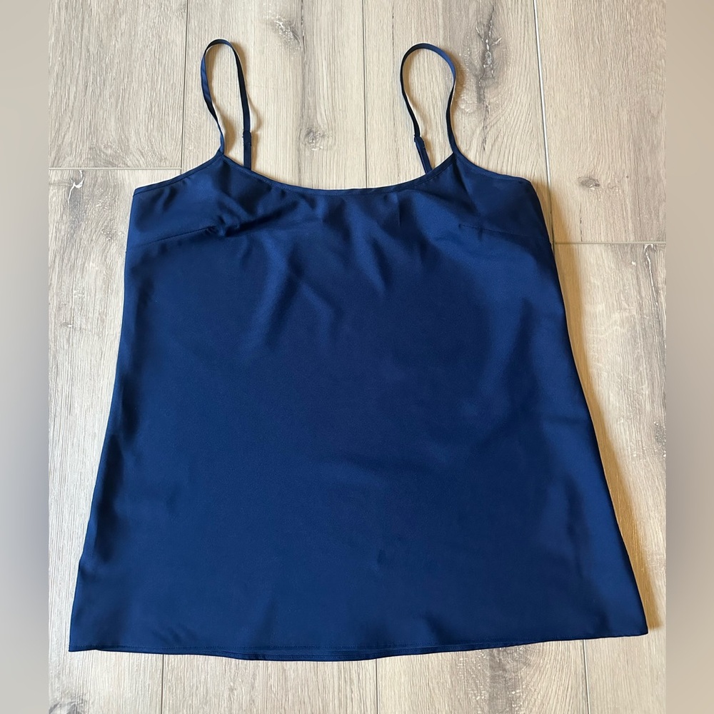 Banana Republic Heritage Navy Blue Satin Cami Blouse XS